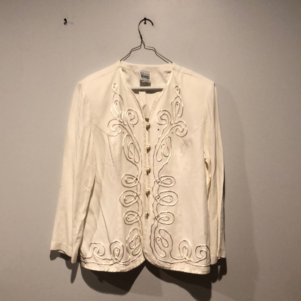 Vintage 90s R&M Richards by Karen Kwong Ivory Blouse